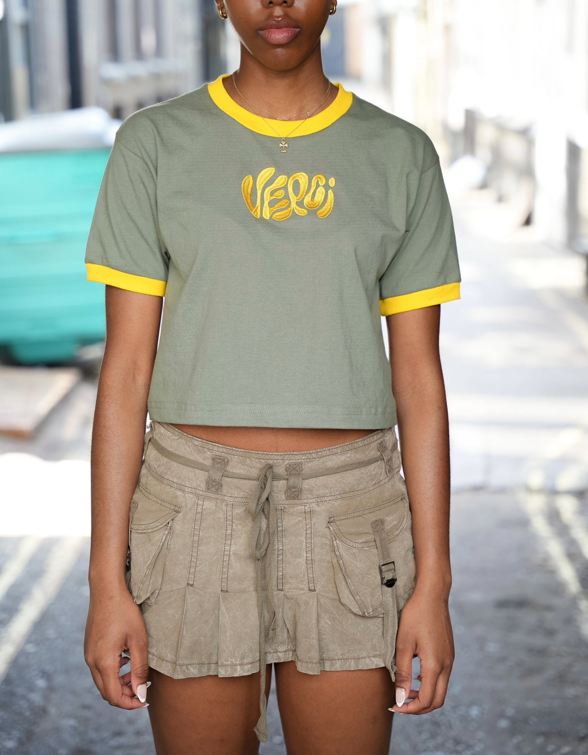 Klassic Khaki Crop top