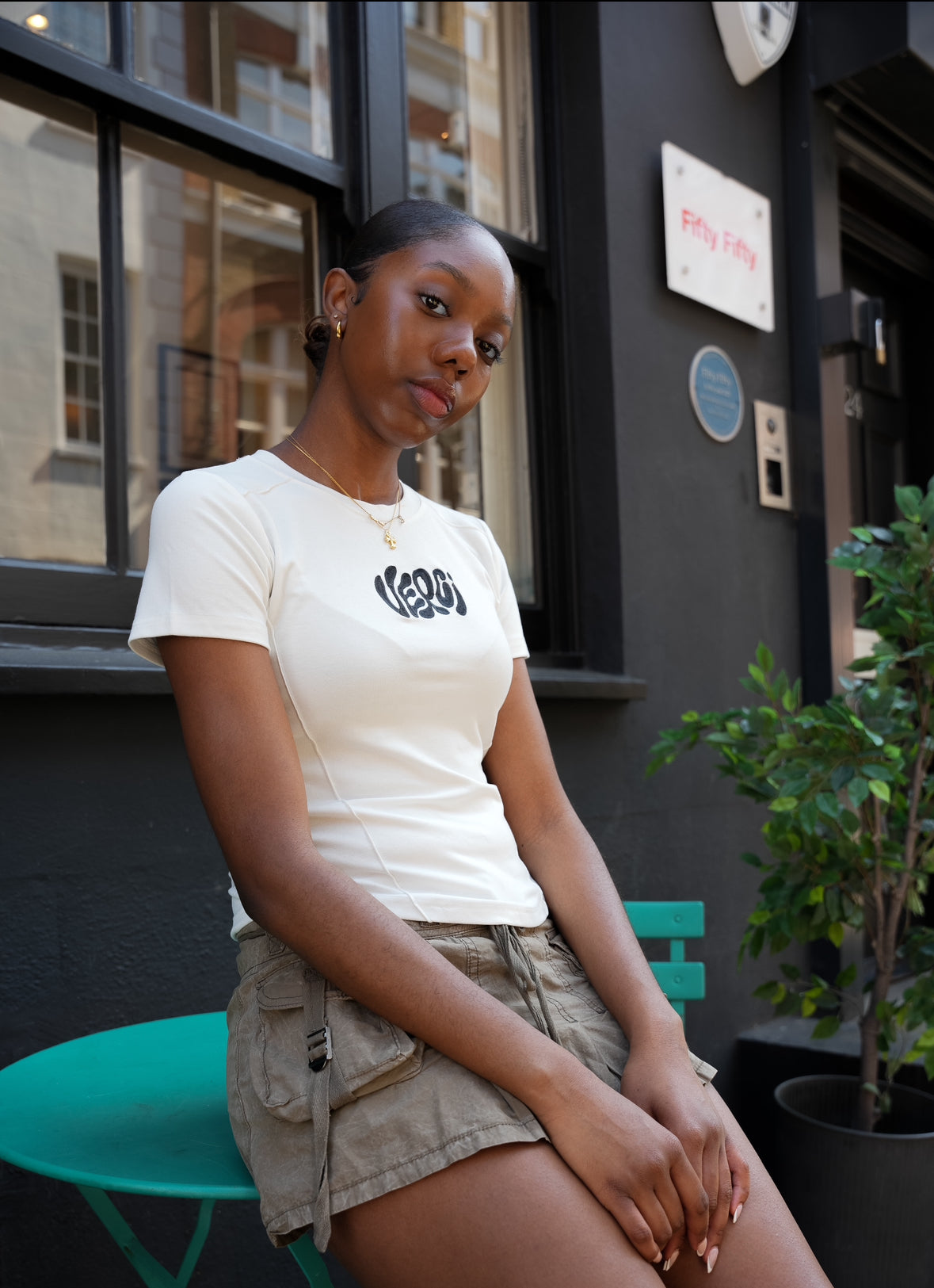 Verci Luxe white crop top