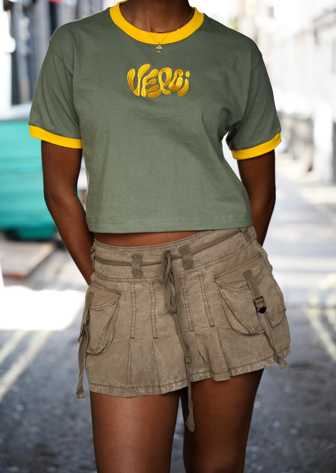 Klassic Khaki Crop top