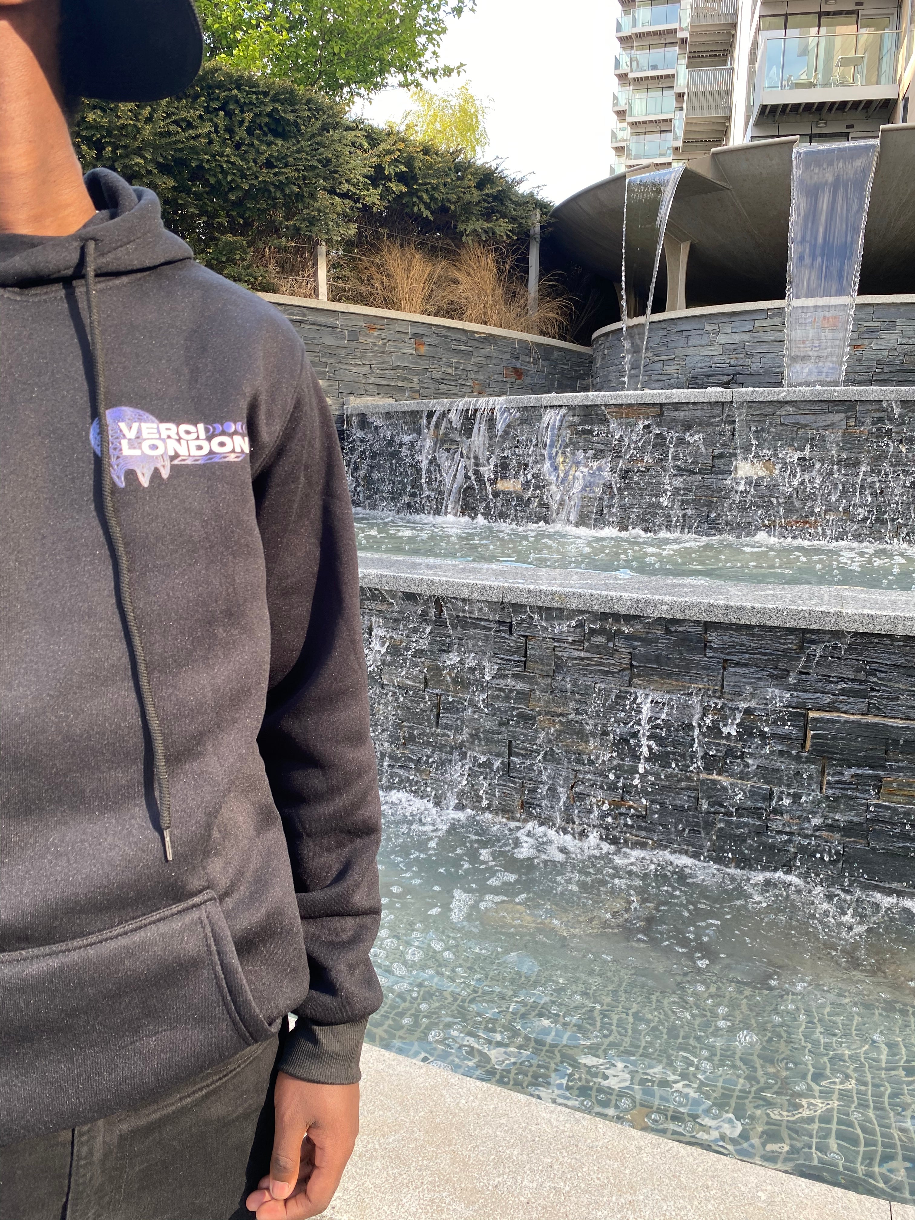 Black Graphic Hoodie
