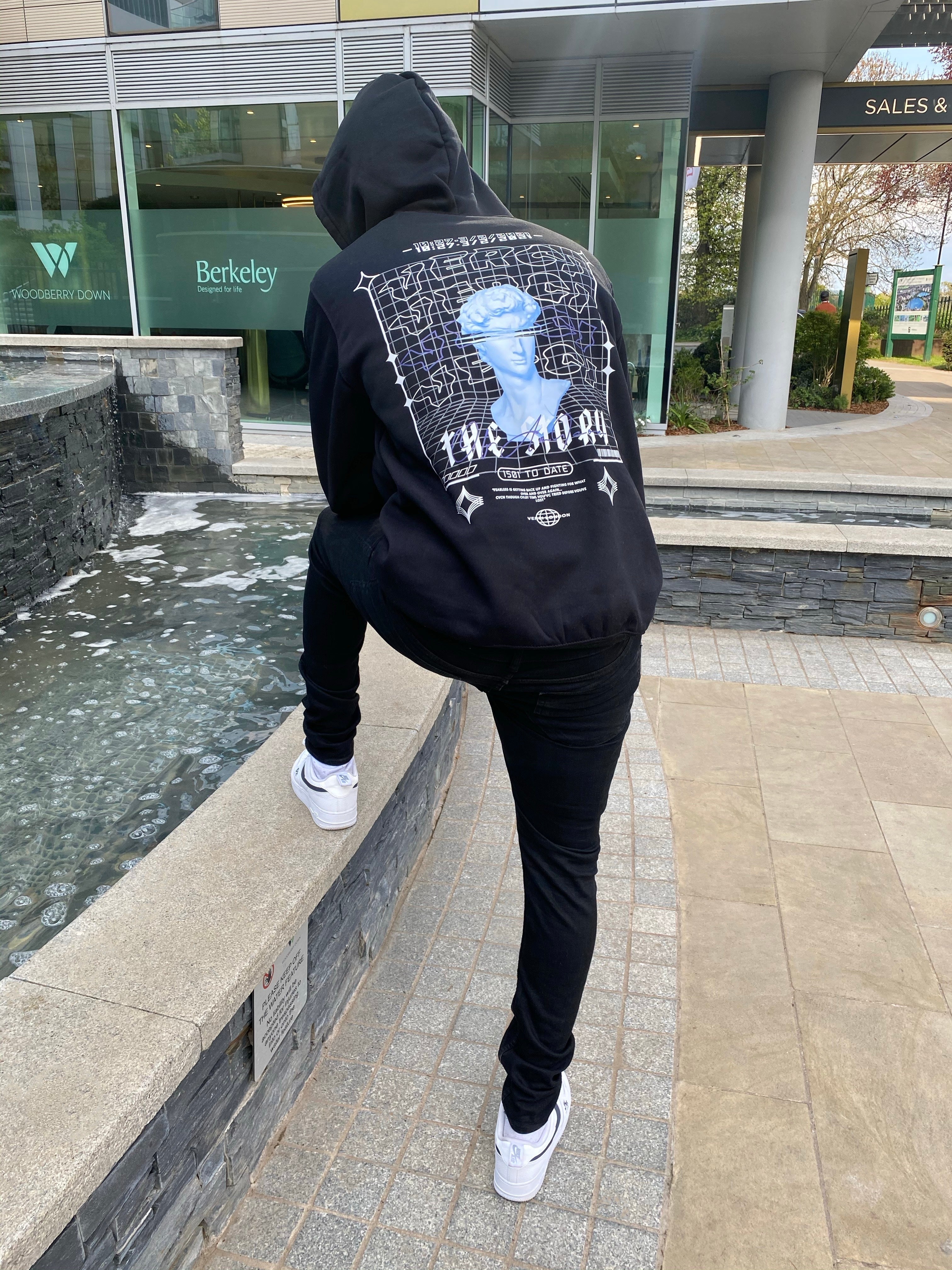 Black Graphic Hoodie