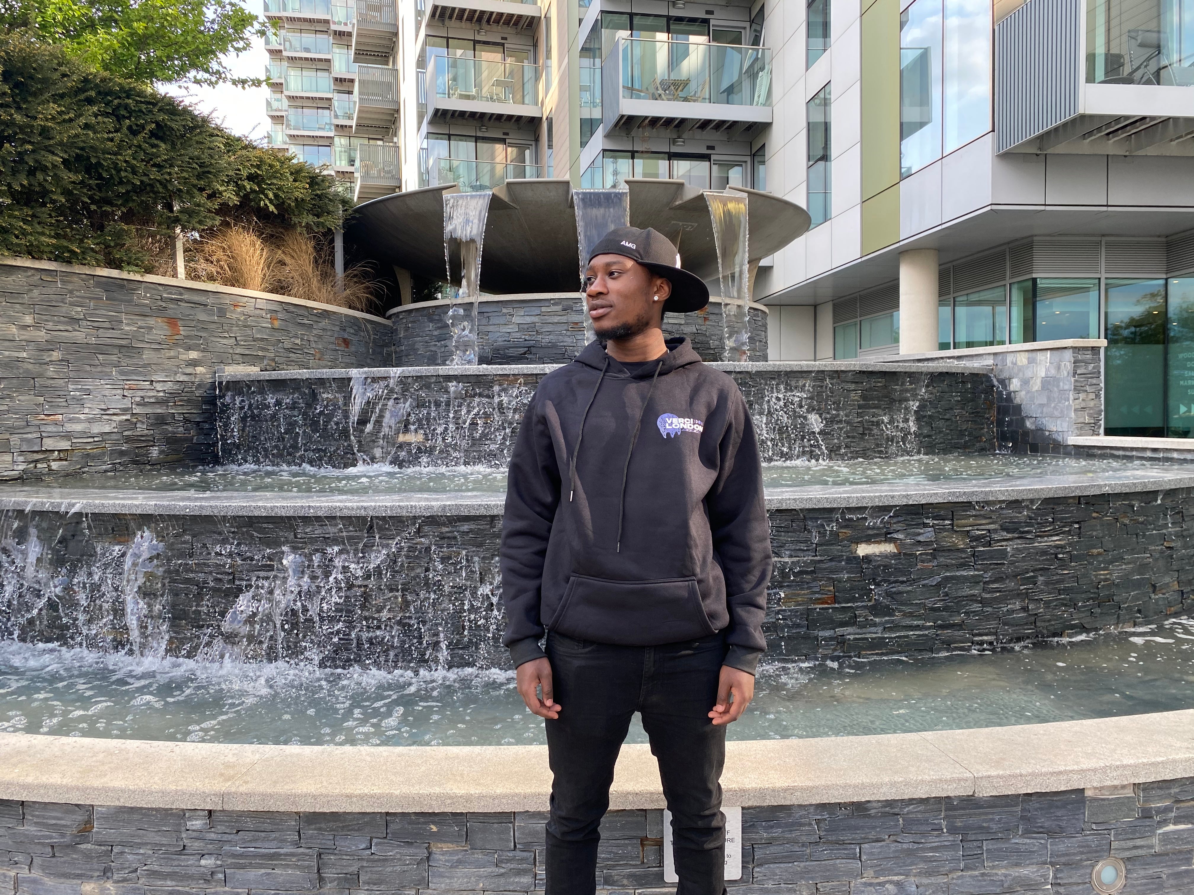 Black Graphic Hoodie