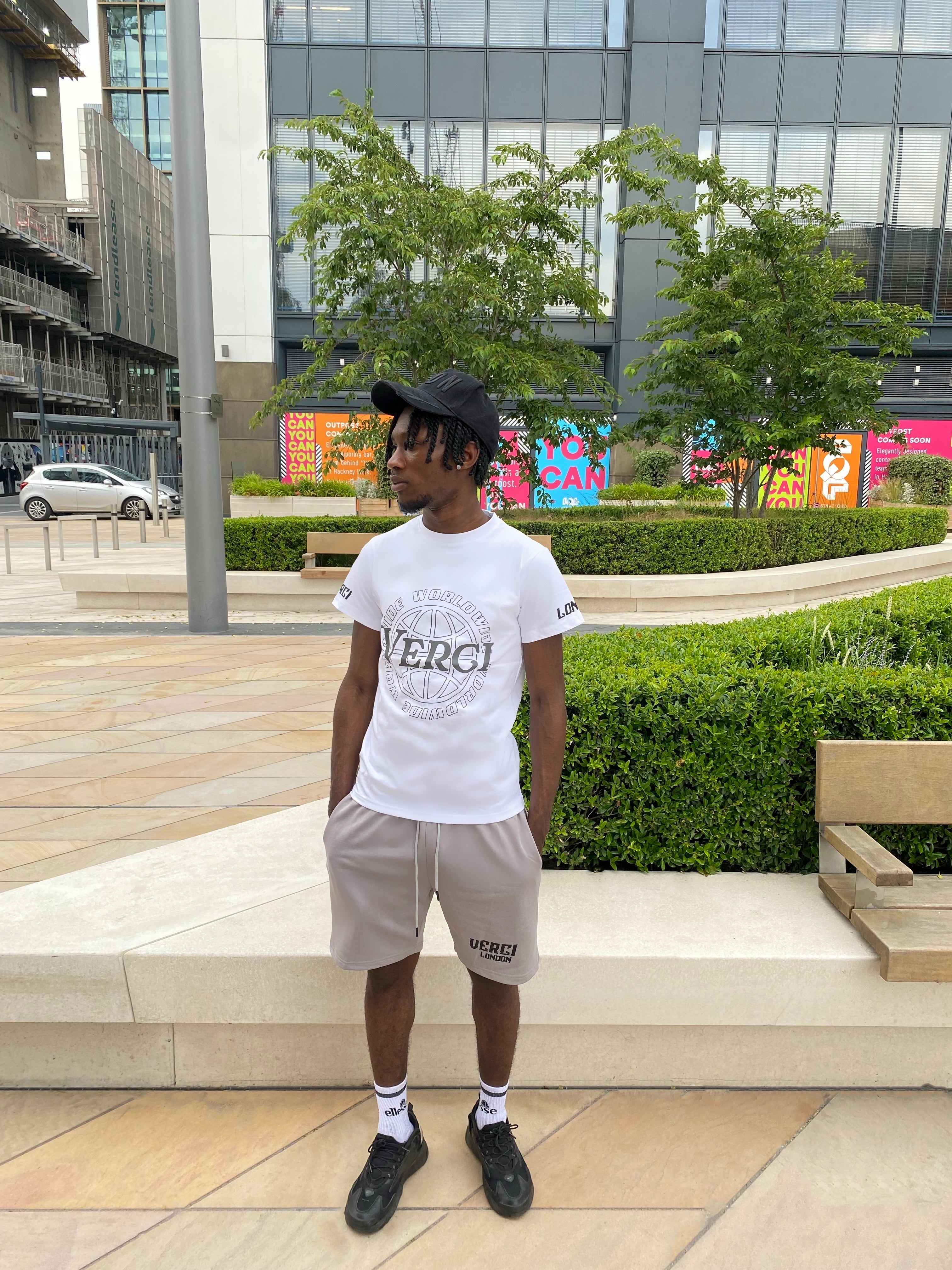 White worldwide T-shirt