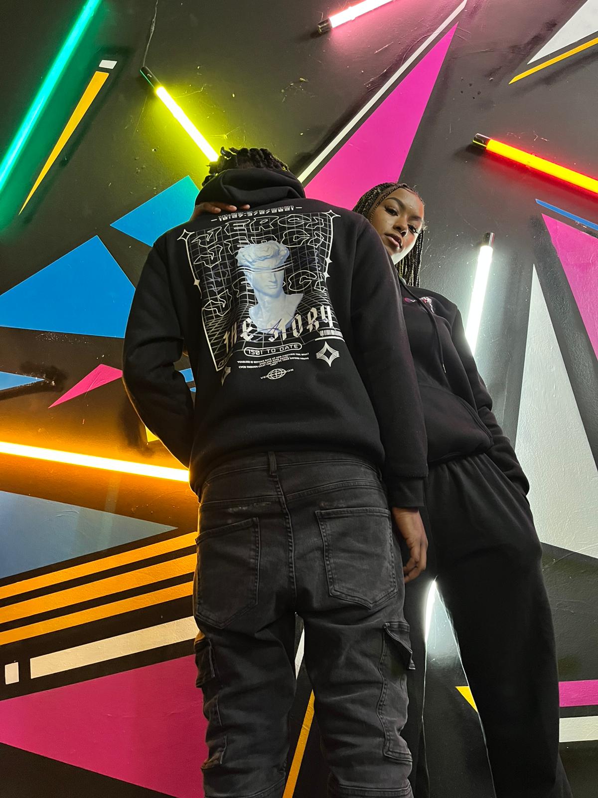 Black Graphic Hoodie