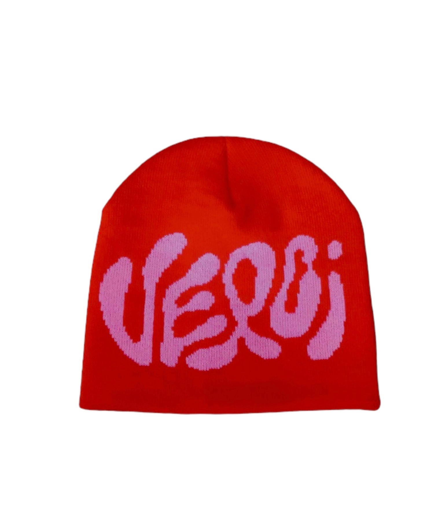 Red/pink beanie hat